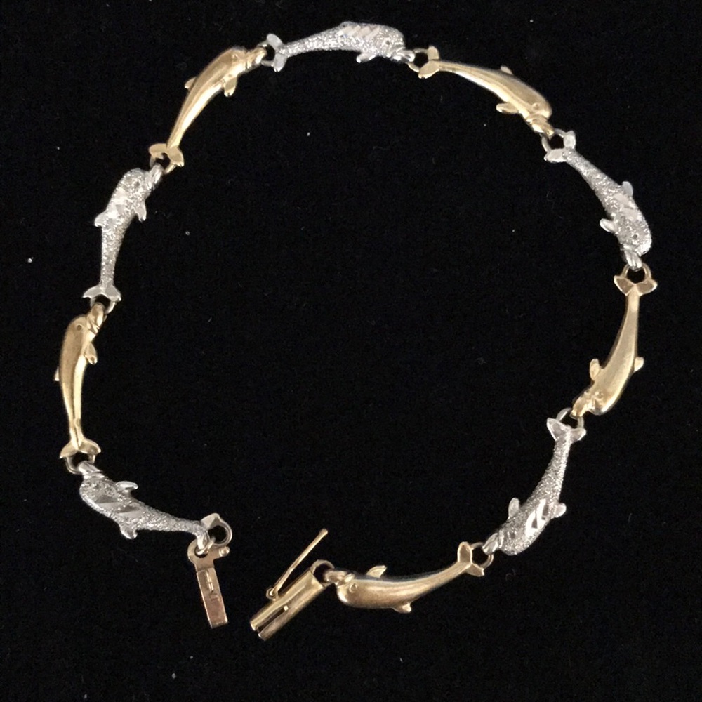 10k gold/white gold bracelet